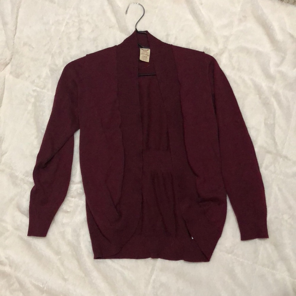 Maroon cardigan